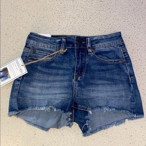 high rise jean shorts